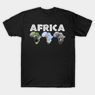 African Wildlife Continent Trio T-Shirt